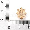 Brass Pave Clear Cubic Zirconia Slide Charms KK-Z072-12KCG-3