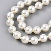 8.2MM Baking Painted Pearlized Glass Pearl Round Beaded Long Necklaces HY-T002-03B-3