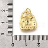 Brass Micro Pave Clear Cubic Zirconia Pendants KK-F899-09G-3