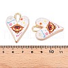 Printed Rack Plating Alloy Enamel Pendants ENAM-T020-01C-3