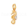 Brass Micro Pave Cubic Zirconia Pendants KK-S517-01B-G-1
