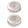 Rack Plating Brass Clear Cubic Zirconia Beads KK-M292-02P-02-1
