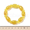 Natural Yellow Agate Bead Stretch Bracelets G-P570-01K-5