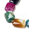 Natural Striped Agate/Banded Agate Beads Strands G-B137-B01-01-5