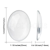 Transparent Oval Glass Cabochons X-GGLA-R022-40x30-2