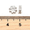 Flat Round Brass Micro Pave Cubic Zirconia Spacer Beads KK-L230-01P-01-2