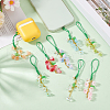 Glass Mobile Straps HJEW-GO00065-4