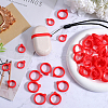 Gorgecraft 60Pcs 2 Style Silicone Pendant SIL-GF0001-43B-4