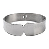 304 Stainless Steel Wide Cuff Bangles BJEW-G689-02P-2