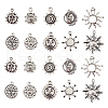 100Pcs 10 Styles Tibetan Style Alloy Charms TIBEP-CJ0001-59-1