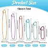 6Pcs 6 Style Spray Painted Aluminum Locking Stitch Marker AJEW-WH0419-51-2