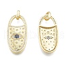 Brass Micro Pave Cubic Zirconia Pendants KK-G431-25G-1