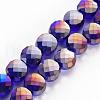 Transparent Electroplate Glass Beads Strands EGLA-N007-002-A05-1