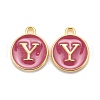 Golden Plated Alloy Enamel Charms ENAM-S118-08Y-1