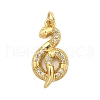 Brass Micro Pave Clear Cubic Zirconia Pendants KK-Z110-02G-01-1