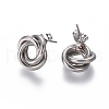 Tarnish Resistant 304 Stainless Steel Stud Earrings EJEW-L241-02P-2