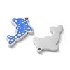 304 Stainless Steel Enamel Pendants STAS-M102-12A-P-2