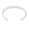 Non-Tarnish 304 Stainless Steel Open Cuff Plain Bangles BJEW-H591-01P-02-3