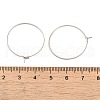 304 Stainless Steel Hoop Earrings Findings STAS-I120-60B-P-3