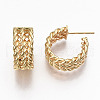 Brass Half Hoop Earrings KK-R117-046-NF-3