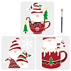 MAYJOYDIY US 1 Set Christmas PET Hollow Out Drawing Painting Stencils DIY-MA0001-48-1