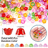 SOFPLATE 600Pcs Transparent Acrylic Beads TACR-SP0001-09-2