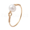 Mother's Day Jewellery Potato Natural Cultured Freshwater Pearl Beads Finger Rings RJEW-JR00791-02-1