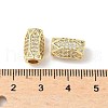 Brass Micro Pave Cubic Zirconia Beads KK-C104-06G-2