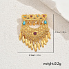 Elegant Middle Eastern Styles Heart Brass Brooches GD0625-8