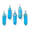 Natural Howlite Pendants G-M378-01P-A19-1