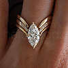 Brass Micro Pave Cubic Zirconia Stackable Open Finger Ring Sets OR8163-3