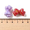 UV Plating Opaque Acrylic Beads X-MACR-F083-07-3