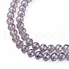 Electroplate Transparent Glass Beads Strands EGLA-N002-34B-C01-3