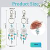  Woven Net/Web with Feather Alloy Keychain KEYC-NB0001-35-3