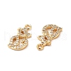 Brass Micro Pave Cubic Zirconia Pendants KK-M233-52G-3