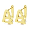 Brass Letter Stud Earrings for Women EJEW-A038-01A-G-1