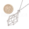 304 Stainless Steel Macrame Pouch Empty Stone Holder Necklace Making NJEW-JN05238-02-3