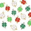 16Pcs 4 Colors Rack Plating Alloy Enamel Pendants ENAM-FS0001-76-3