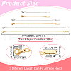 DICOSMETIC 12Pcs 6 Style Brass & 304 Stainless Steel Cable Chains Extender FIND-DC0001-89-2