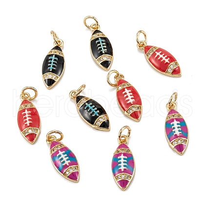 Real 18K Gold Plated Brass Micro Pave Clear Cubic Zirconia Pendants ZIRC-A020-18G-1