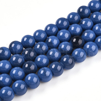 Baking Painted Glass Beads Strands DGLA-N013-10mm-10-1