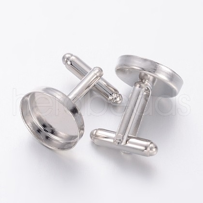 Brass Cuff Button X-KK-G175-N-1