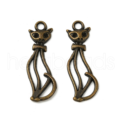 Tibetan Style Alloy Kitten Pendants K0845071-1