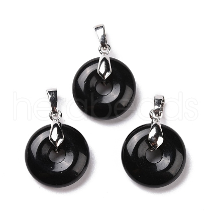 Natural Obsidian Pendants G-E059-01P-03-1