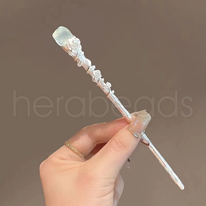 Alloy Rose Hair Sticks for Women Girl PW-WG3B8D3-02-1