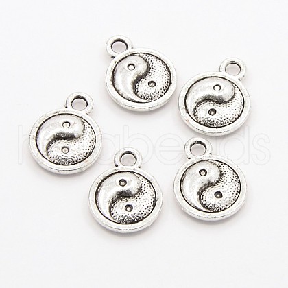 Feng Shui Tibetan Style Alloy Charms Pendants X-TIBEP-A039-AS-NF-1