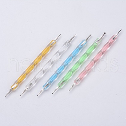 UV Gel Painting Nail Art Dotting Pen X-MRMJ-WH0002-03-1
