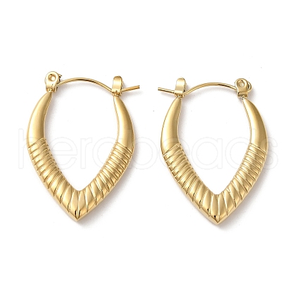 Rack Plating 304 Stainless Steel Hoop Earrings for Women EJEW-Z026-31G-1