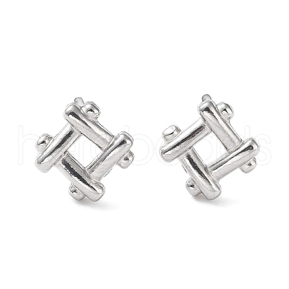 Non-Tarnish 304 Stainless Steel Stud Earrings EJEW-Q788-04P-1