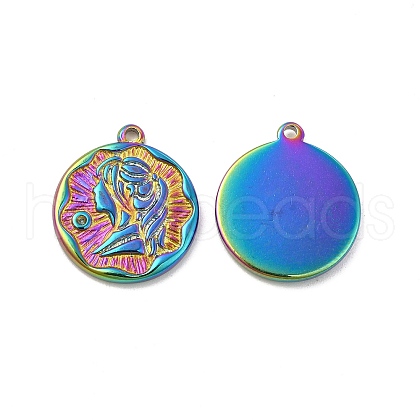 Ion Plating(IP) 304 Stainless Steel Pendants STAS-B032-10MC-1